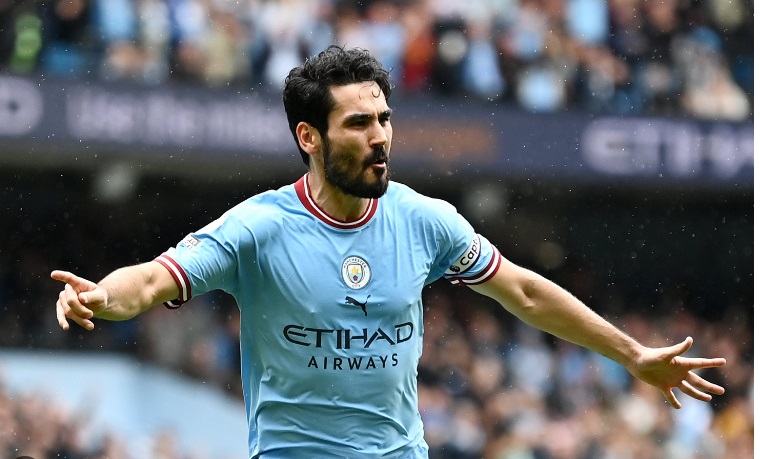 Ilkay Gundogan thực hiện cú lob tinh tế mở tỷ số cho Manchester City trong phút thứ 8 trận đấu với Al Ain. Nguồn: Manchester City Official