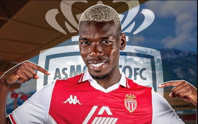 Paul Pogba trong buổi họp báo ra mắt AS Monaco với hợp đồng đến năm 2027. Nguồn: AS Monaco Official